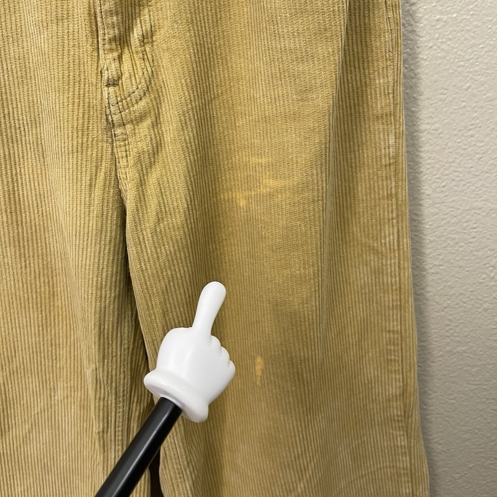 BDG Urban Outfitters Corduroy Ankle Pants Yellow TRASHED Streetwear Grunge Sz 29 - Picture 12 of 14